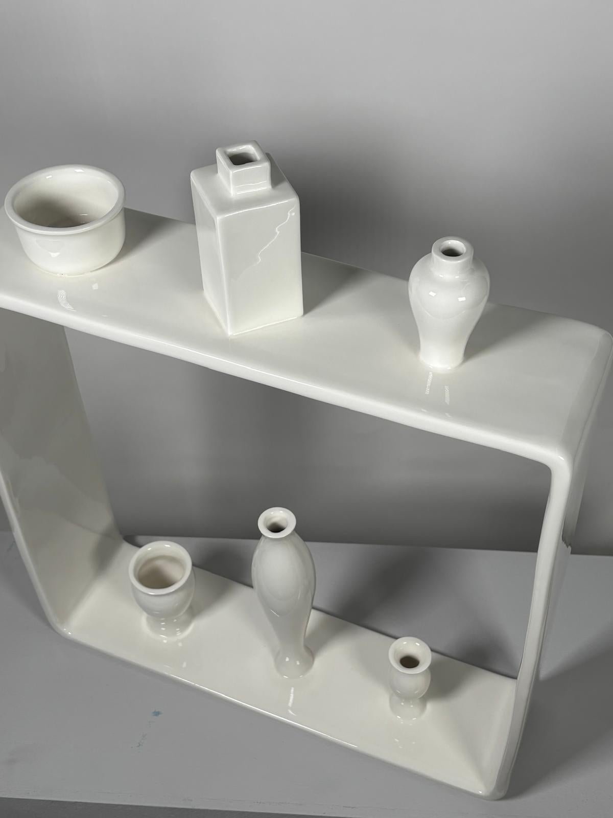 Céramique Vase en céramique Portali modèle 8 d'Andrea Branzi pour Superego Editions en vente