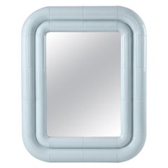Portalito Modularer Spiegel – Eisblaue, hochglänzende Oberfläche im Keramik-Look