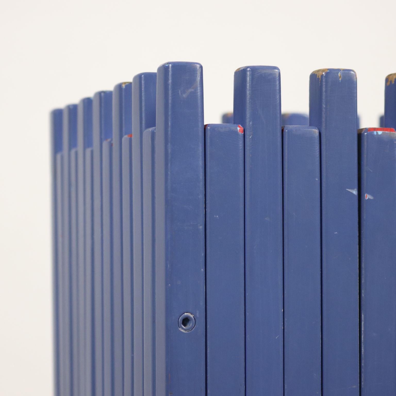 Italian 1960s blue umbrella stand by Ettore Sottsass for Poltronova For Sale