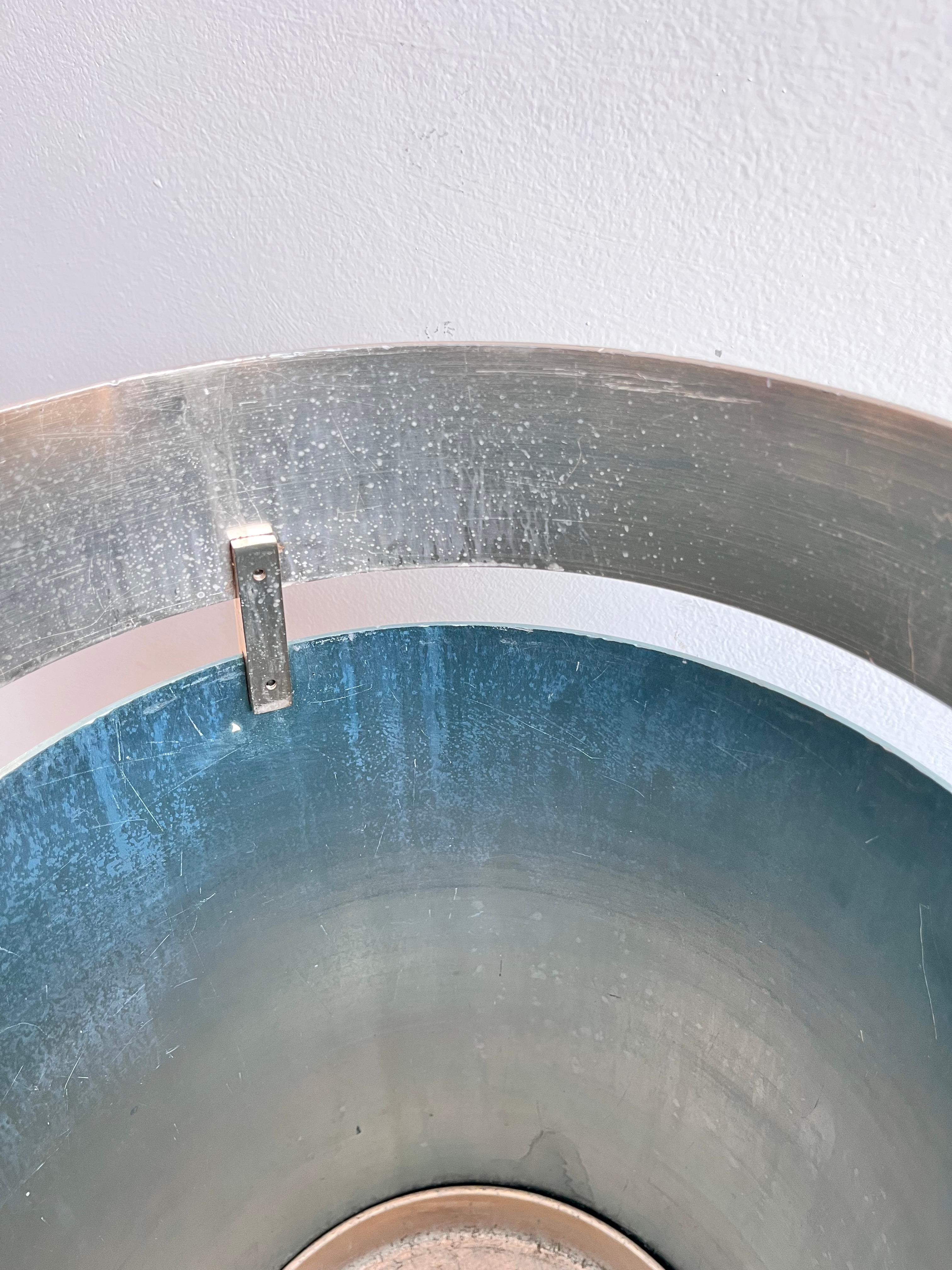 Aluminum Ettore Sottsass umbrella stand mod. Callisto, Rinnovel production, 1950s For Sale
