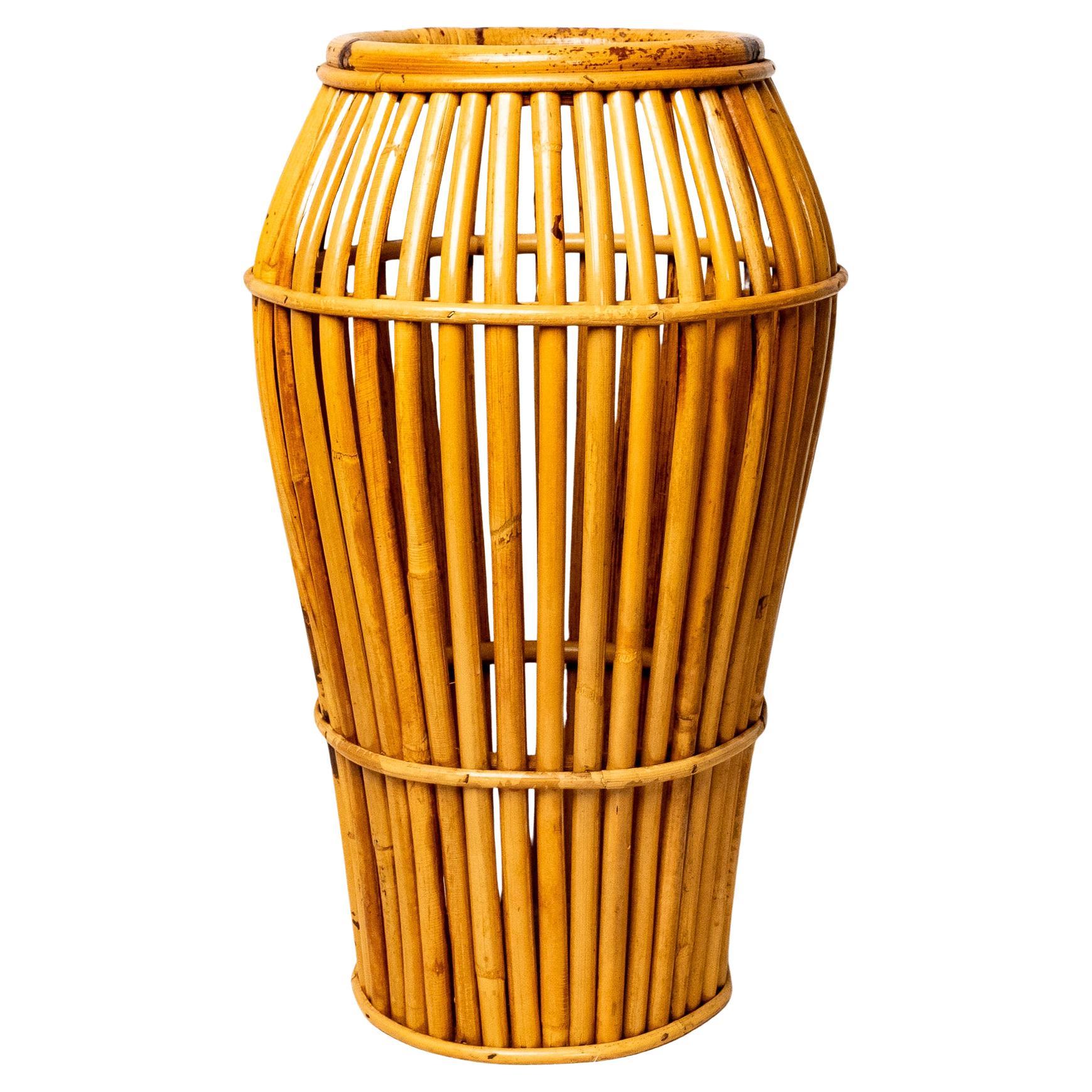Bamboo umbrella stand, 1950s