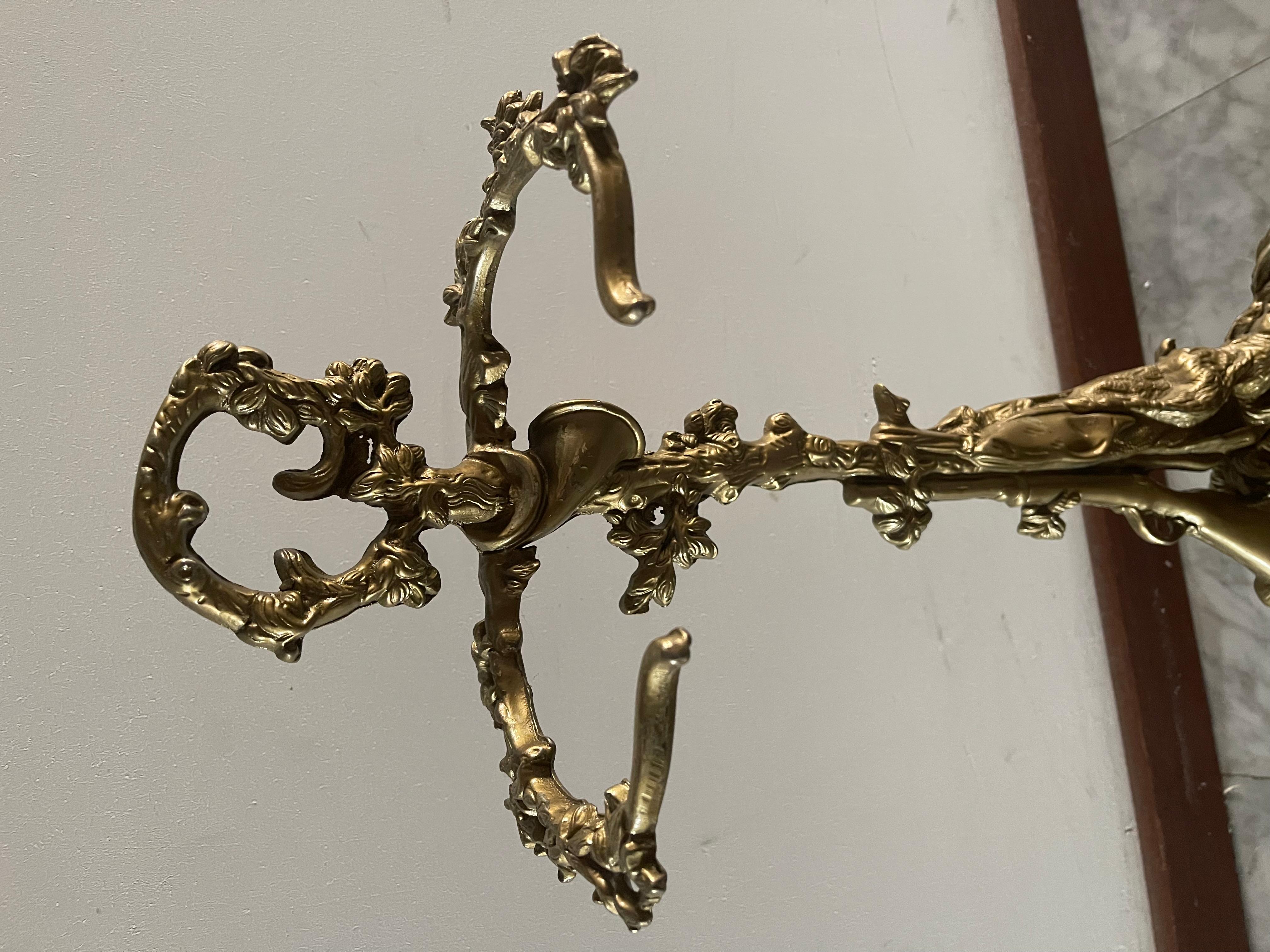 Vintage Bronze Schirmständer Art deco frances 1970s (Handgefertigt) im Angebot