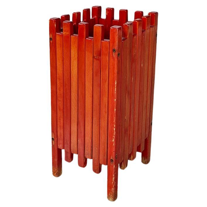 Wooden umbrella stand, Italian, by Ettore Sottsass for Poltronova, ca. 1950. For Sale