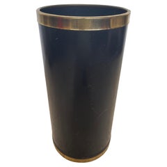 Brass and metal umbrella stand 80s Art Deco style Italian