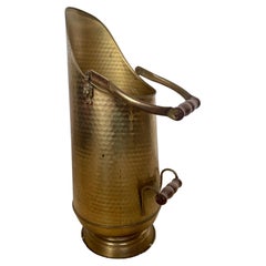 Porte-parapluie en laiton et cuivre antique 1950 Italie