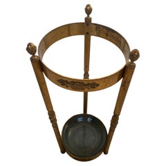Mid-Century modern 1960s style brass umbrella stand Italian