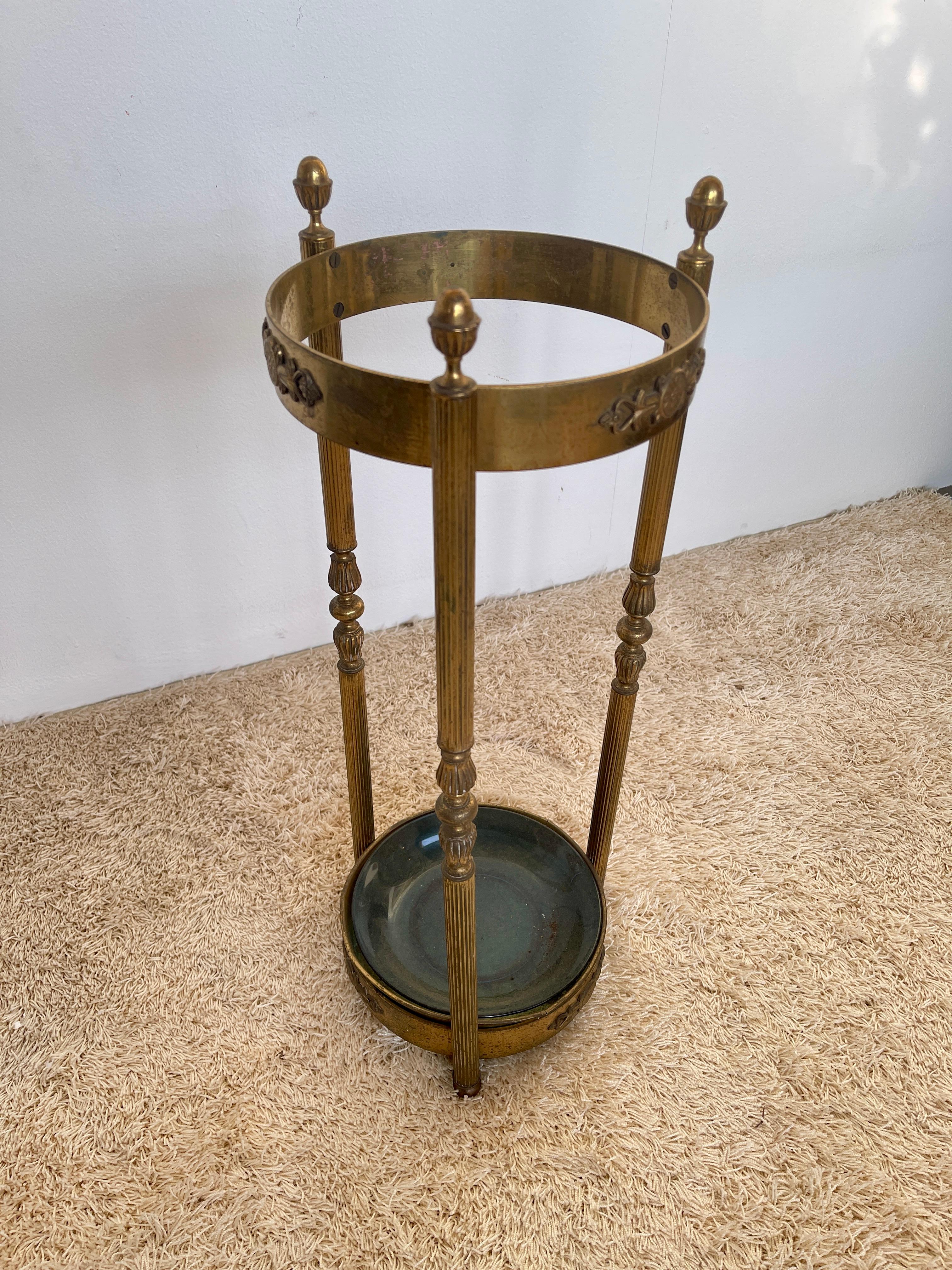 20th Century Porte-parapluie en laiton Style du milieu du siècle moderne 1960 Italie en vente