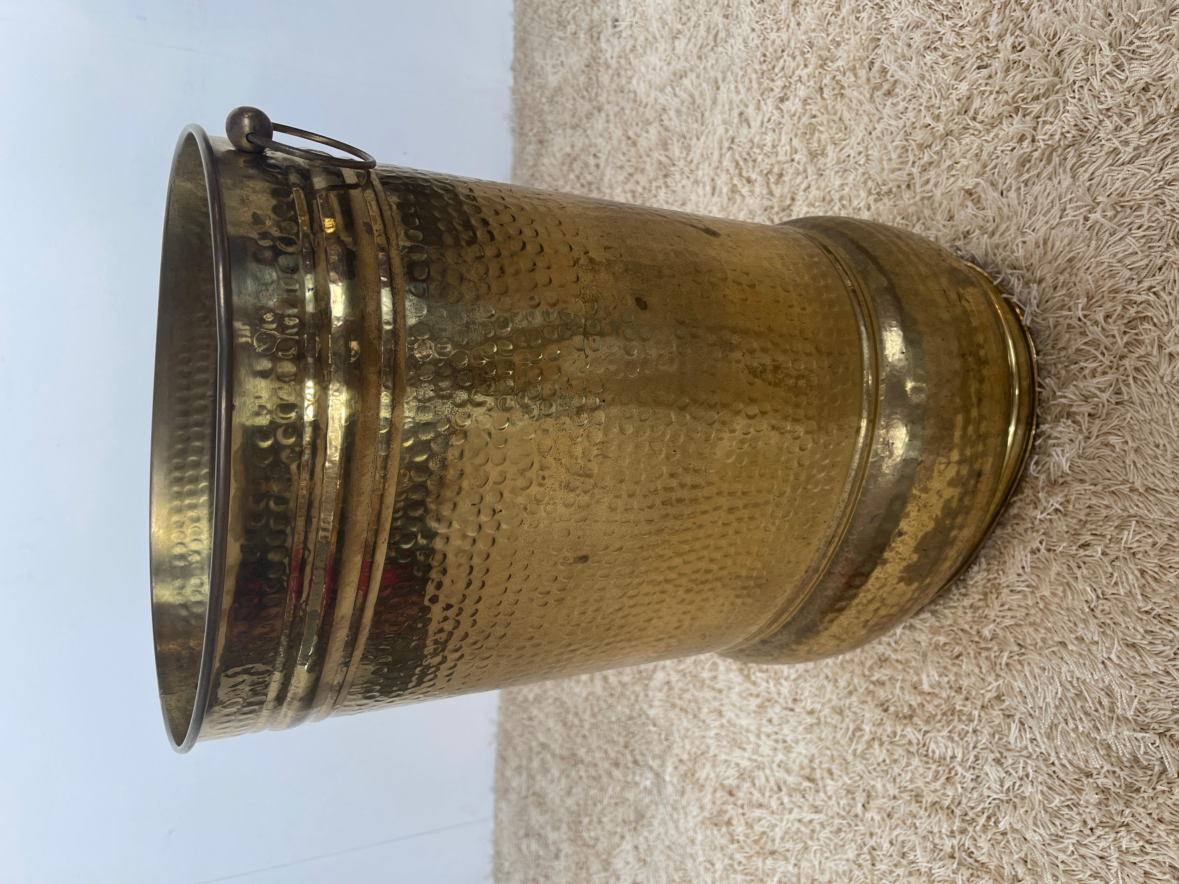 Italian Brass Umbrella Stand  vintage 70s italian For Sale