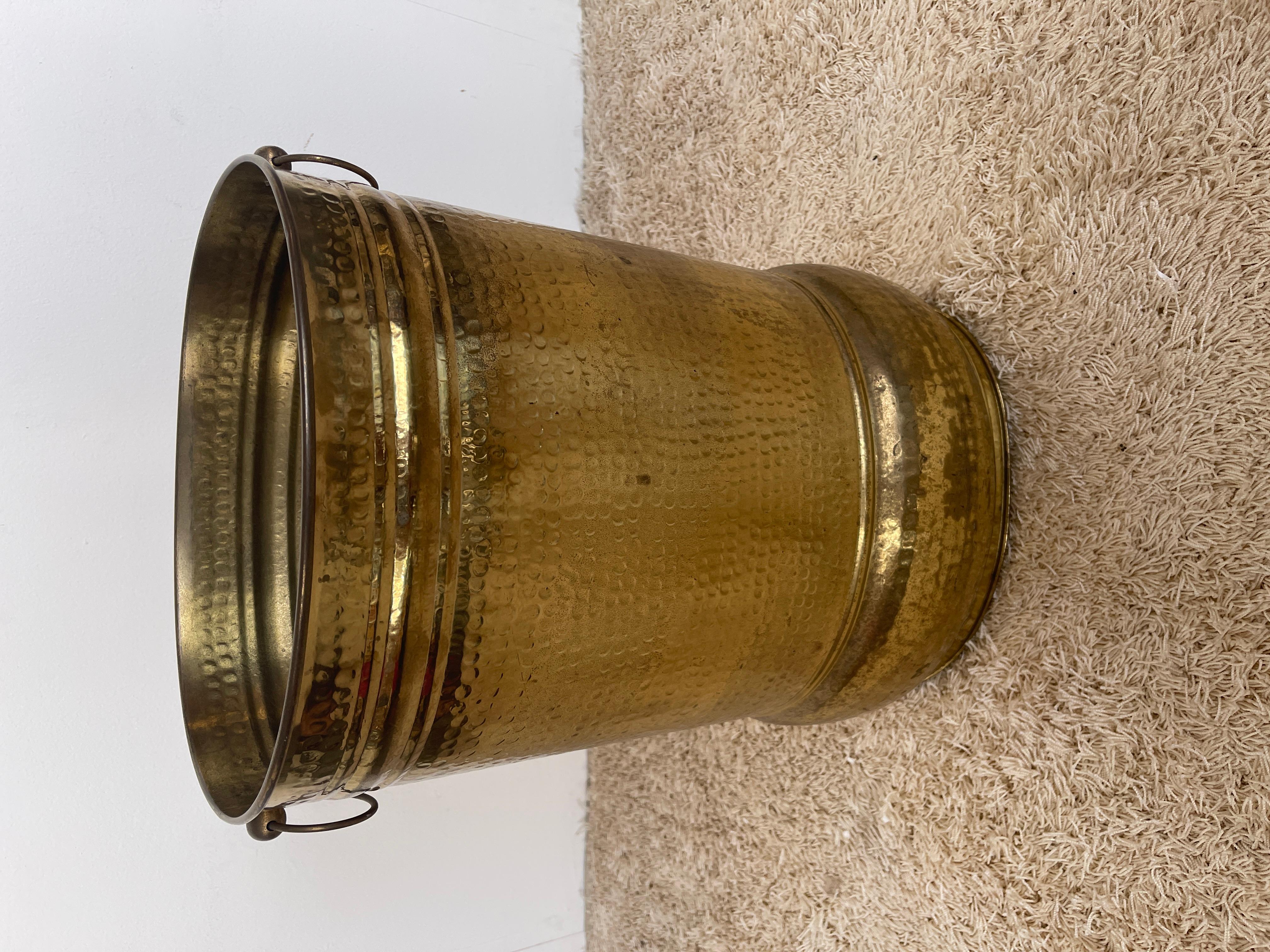 20th Century Brass Umbrella Stand  vintage 70s italian For Sale
