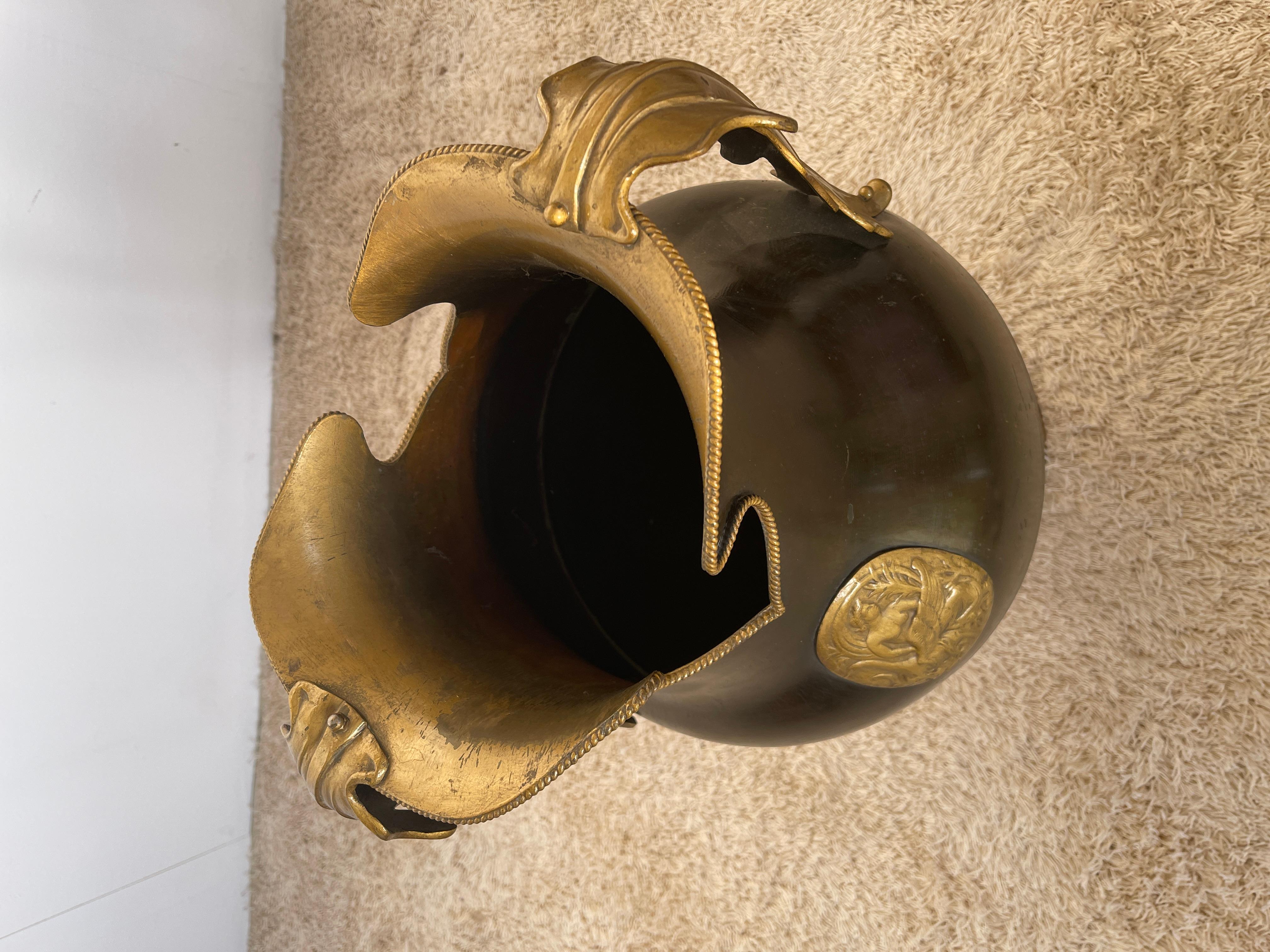 Italian brass umbrella stand stille classic 1990s For Sale 1