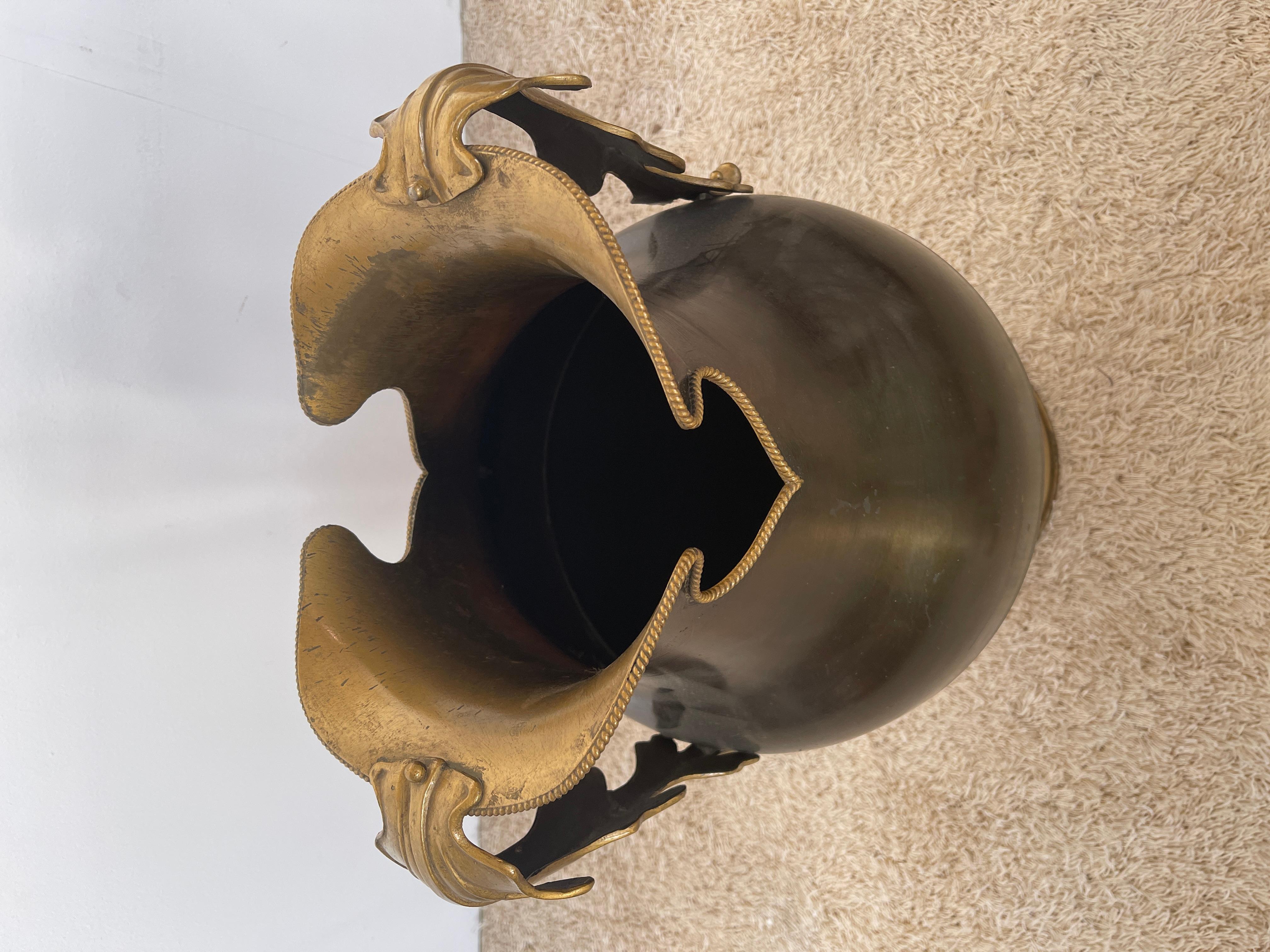 Italian brass umbrella stand stille classic 1990s For Sale 3