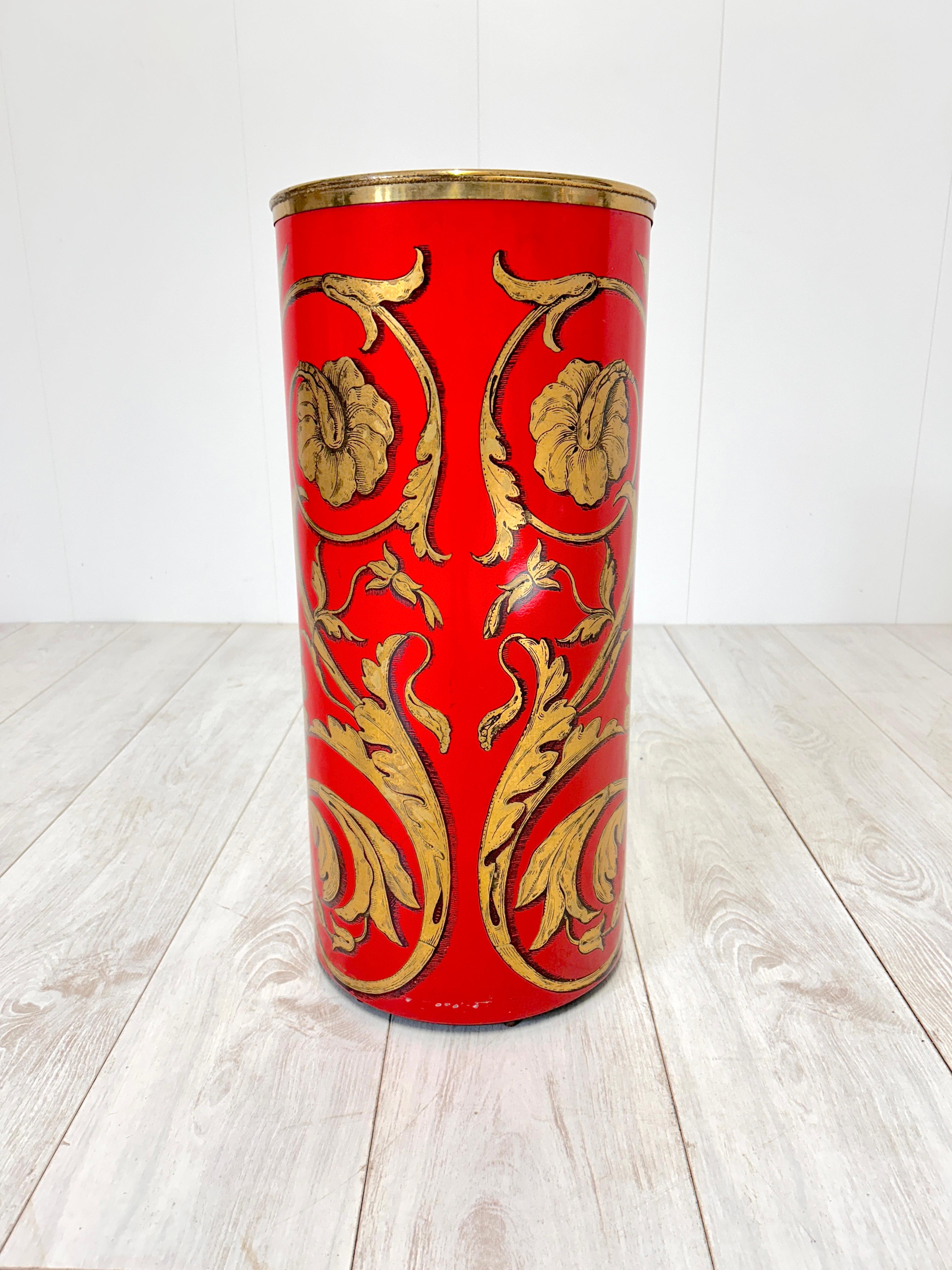 Laccato Portaombrelli Piero Fornasetti, anni '70, Fornasetti Milano