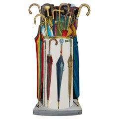 Porte-parapluies en trompe-l'Oeil "Portaombrelli" par Piero Fornasetti, Italie, c.1990