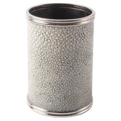 Shagreen Leather Pen Holder Light Sage - Elegance and Exclusive Design