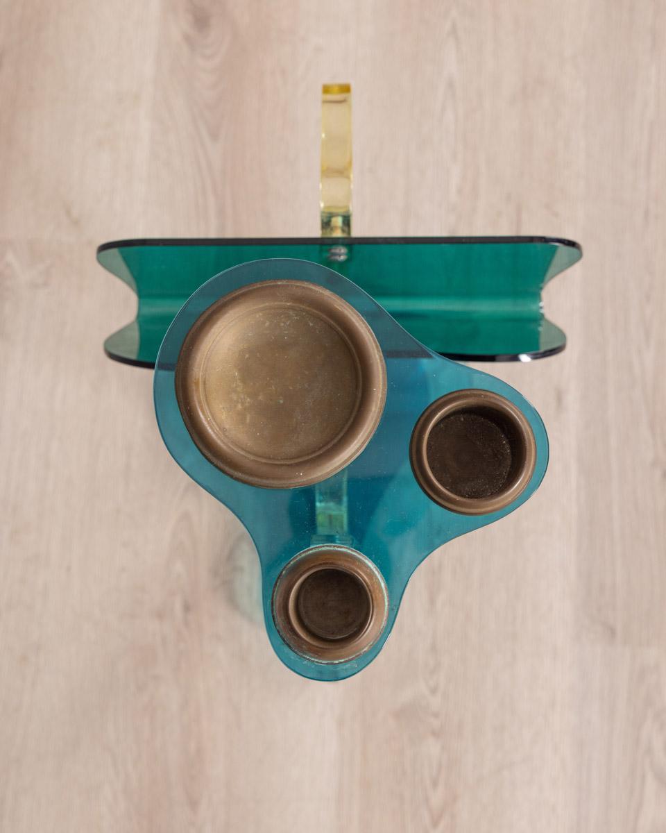 Standzeitschriftenträger mit Aschenbecher Vintage 80er Jahre Design Ambrosio Milano im Angebot 1