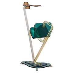 Porte-revues sur pied avec cendrier vintage 80s design Ambrosio Milano