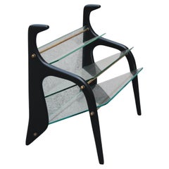 Portariviste in legno Curvato e vetri Cesare Lacca Mid-century Italian Design