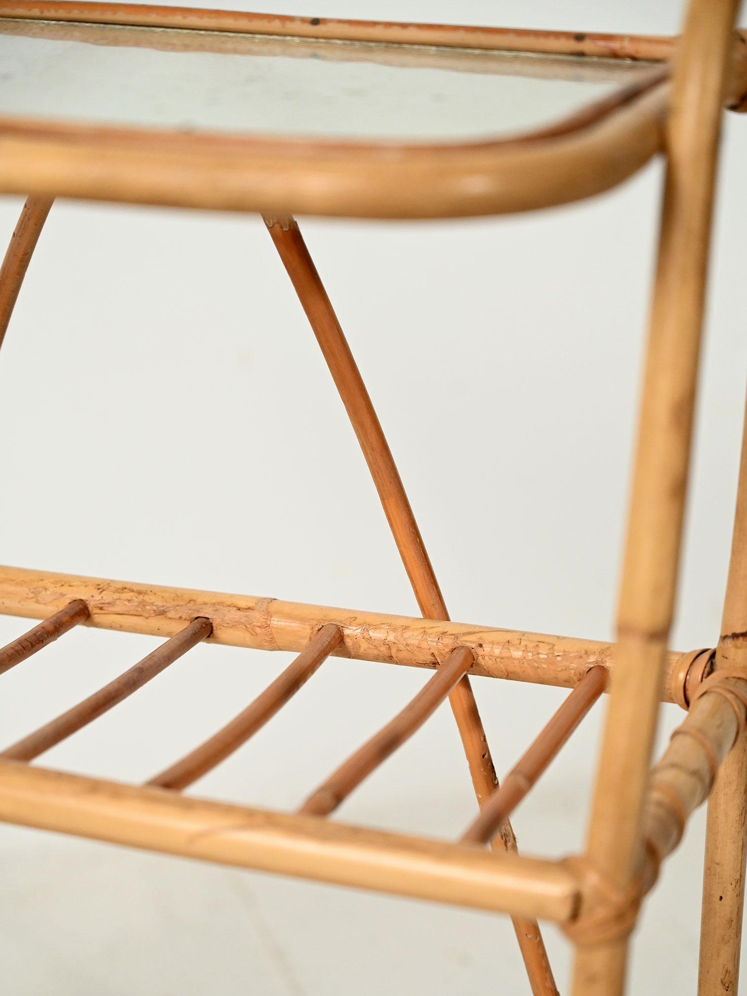 Metà XX secolo Portariviste scandinavo in bambù anni '60 in vendita