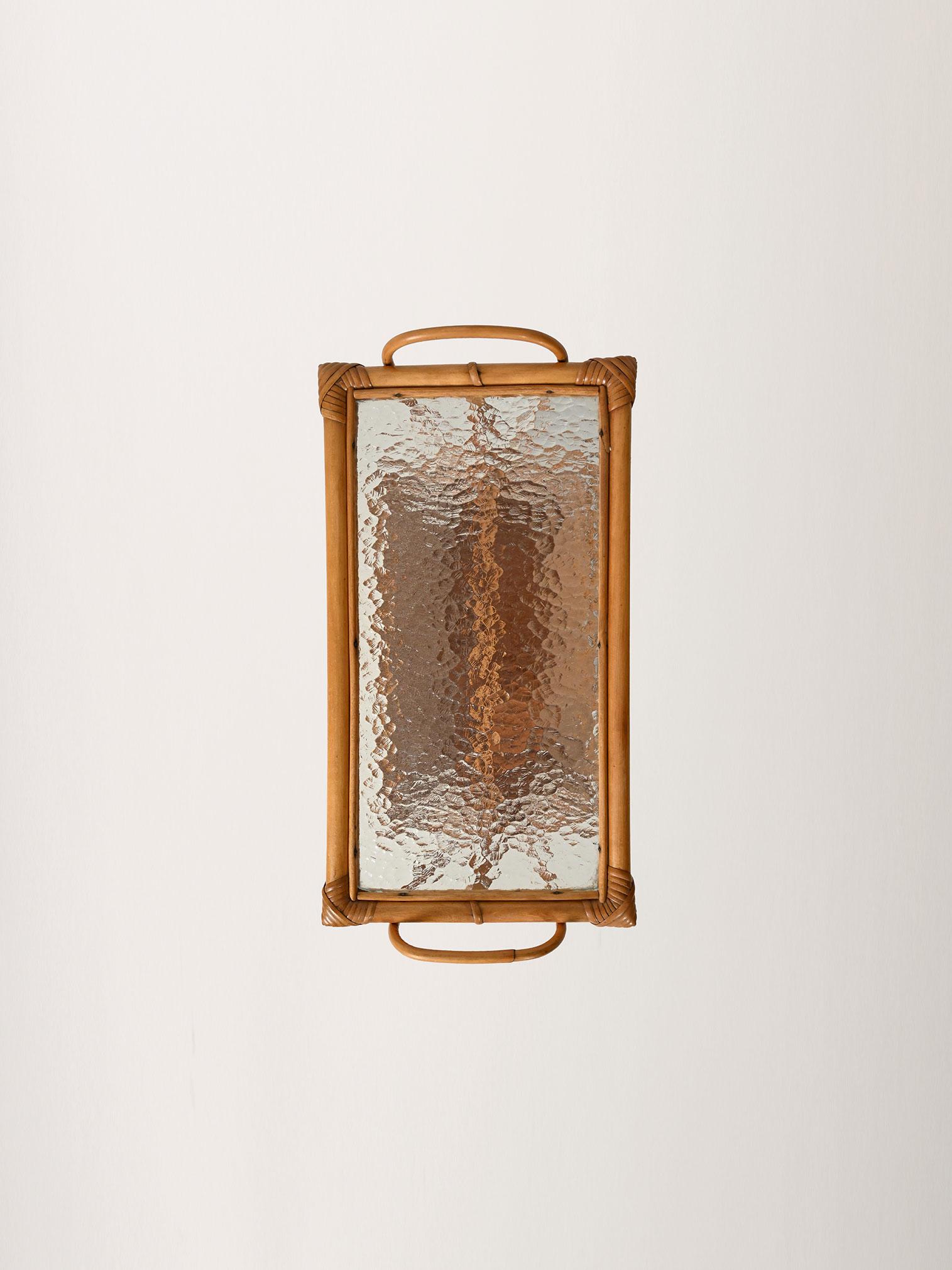 Portariviste scandinavo in bambù intrecciato en vente 1