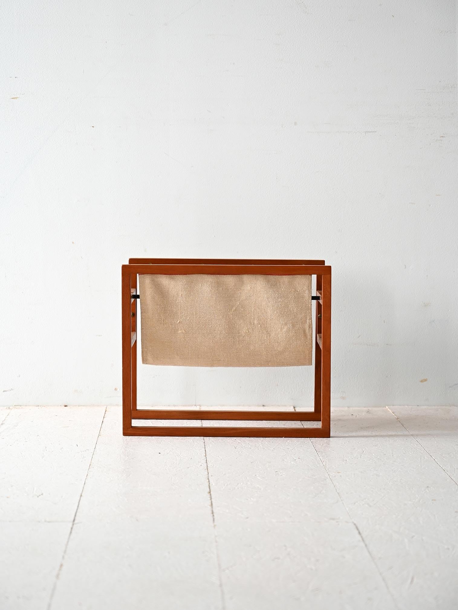 Scandinavian Modern Vintage teak magazine rack by Henning Wind-Hansen For Sale