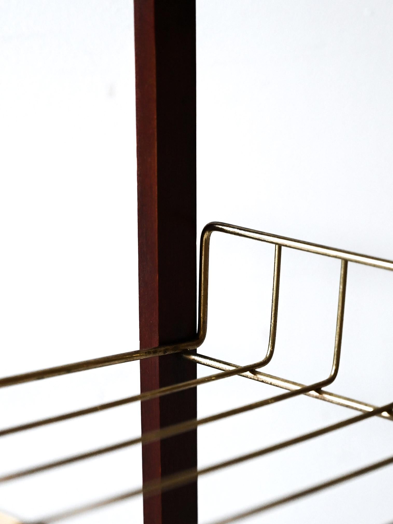 Metal Scandinavian vintage magazine rack For Sale