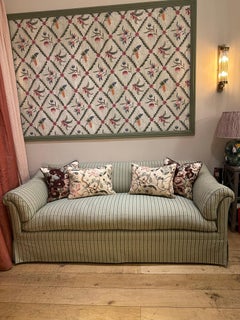 Portarlington Sofa in the Style of Howard & Sons, Upholstered in Susan Deliss