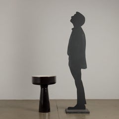 Portavasi Angelo Mangiarotti Anni 60, in ceramica nera e bianca