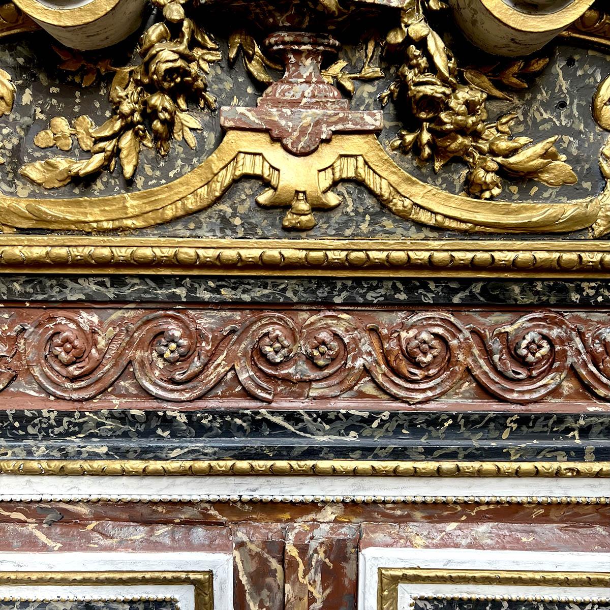 Porte décorative style Napoléon III imitation marbre (Spätes 19. Jahrhundert) im Angebot