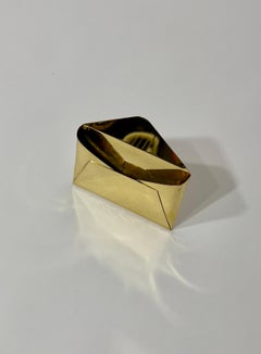 Porte lettre ou carte de visite en laiton, circa 1960-1970