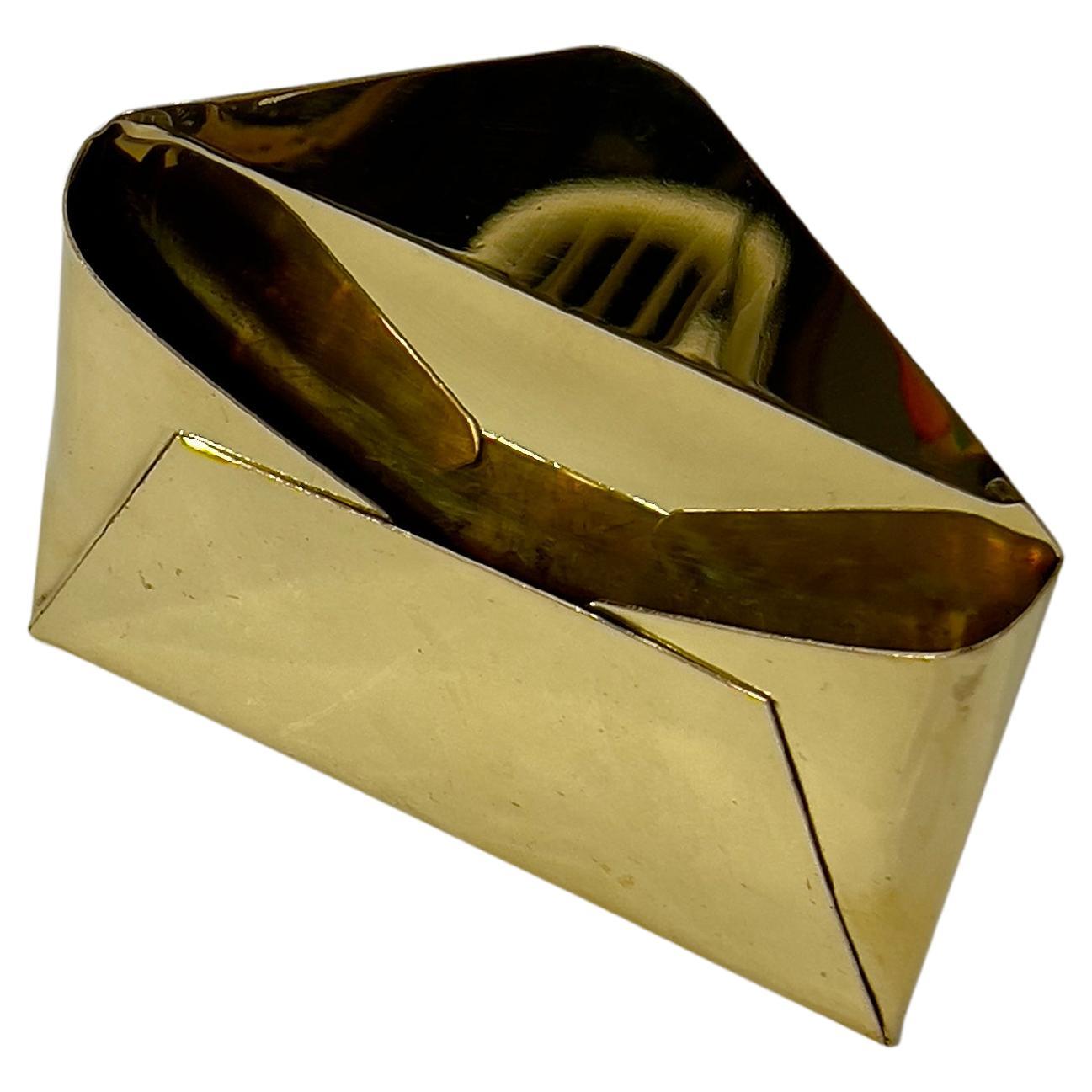 Porte lettre ou carte de visite en laiton, circa 1960-1970 For Sale