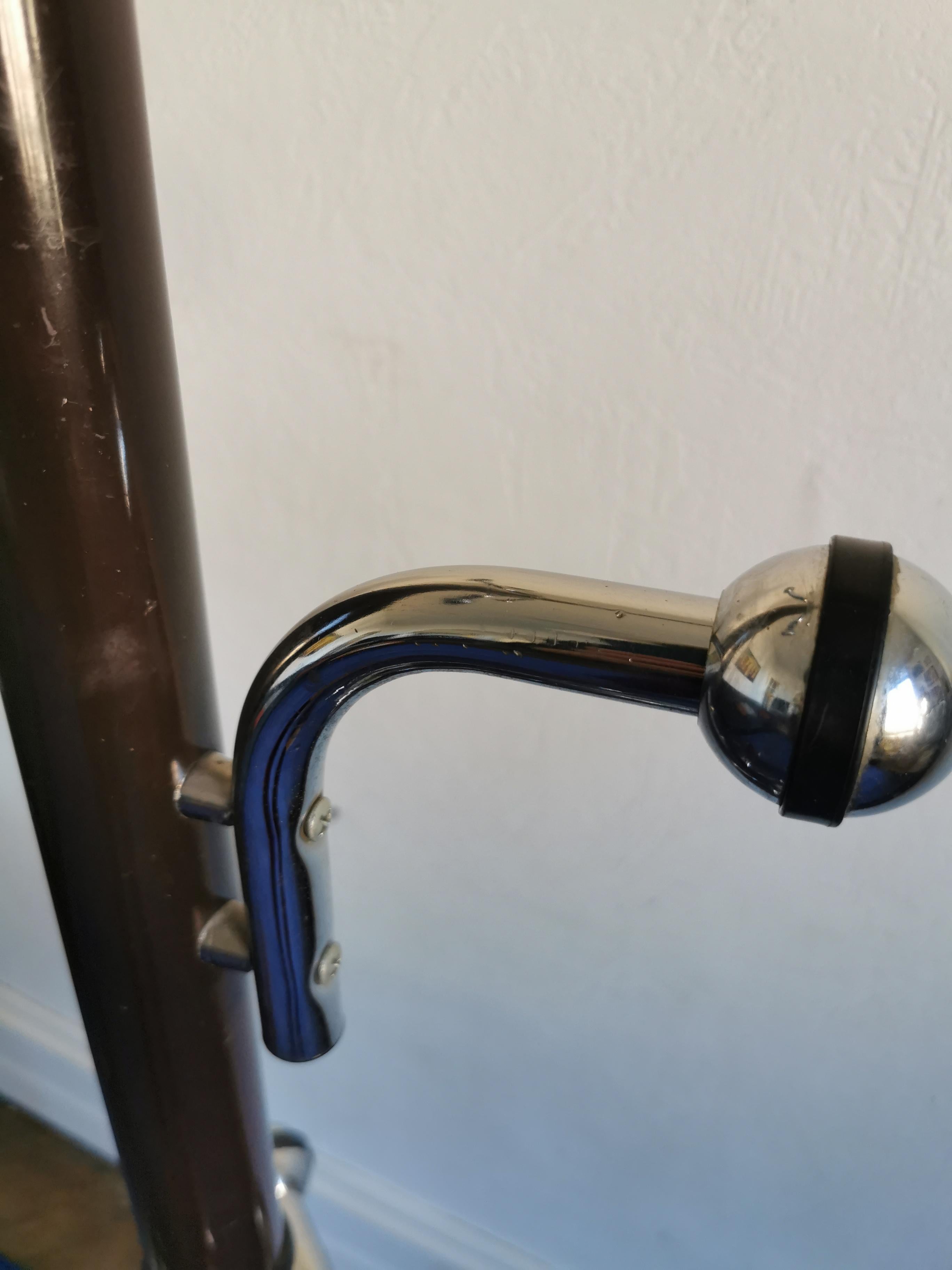 Italian Porte manteau Italien années 60 Inox et marbre