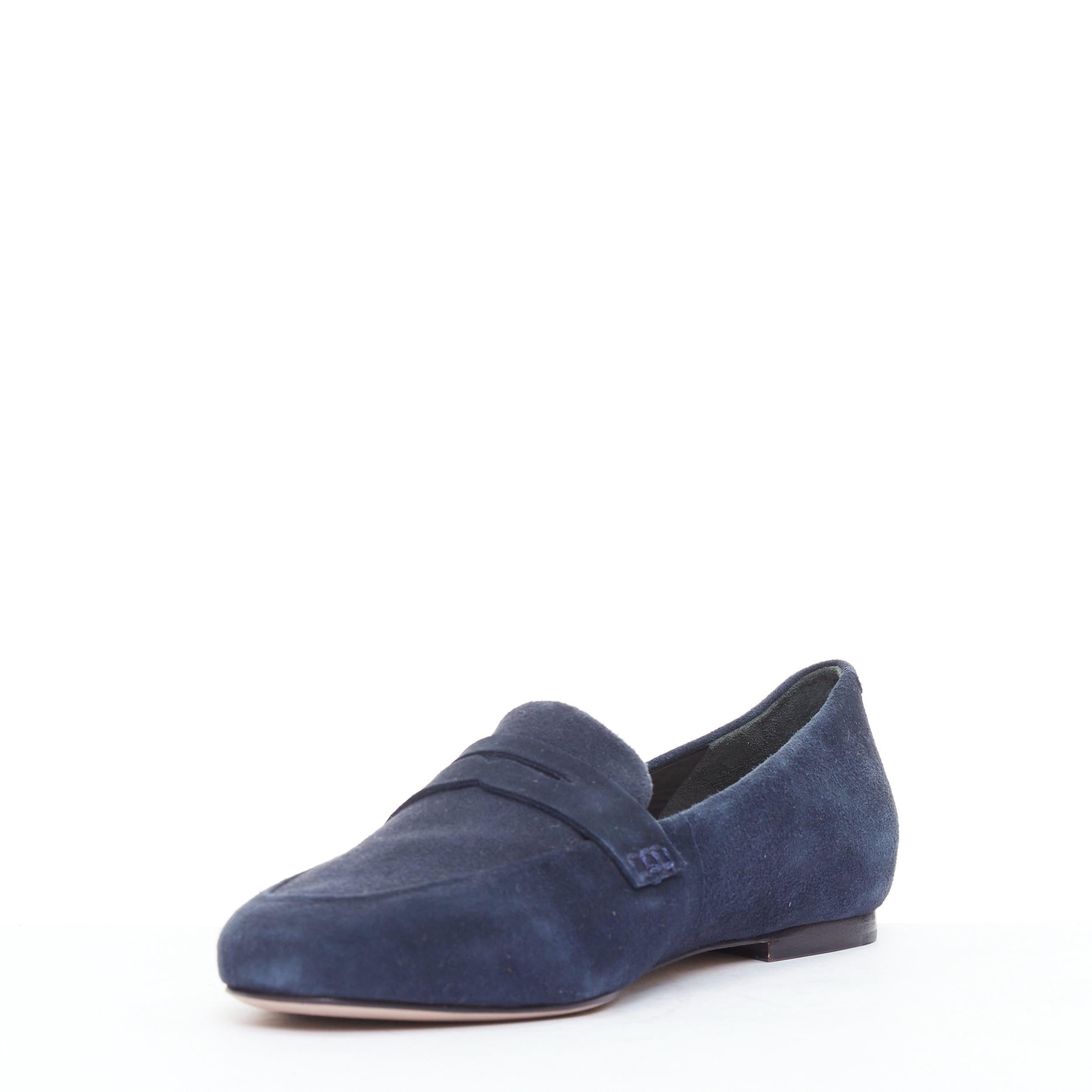PORTE PAIRE mocasines minimal clásicos de ante azul marino EU36 en Bueno estado para la venta en Hong Kong, NT