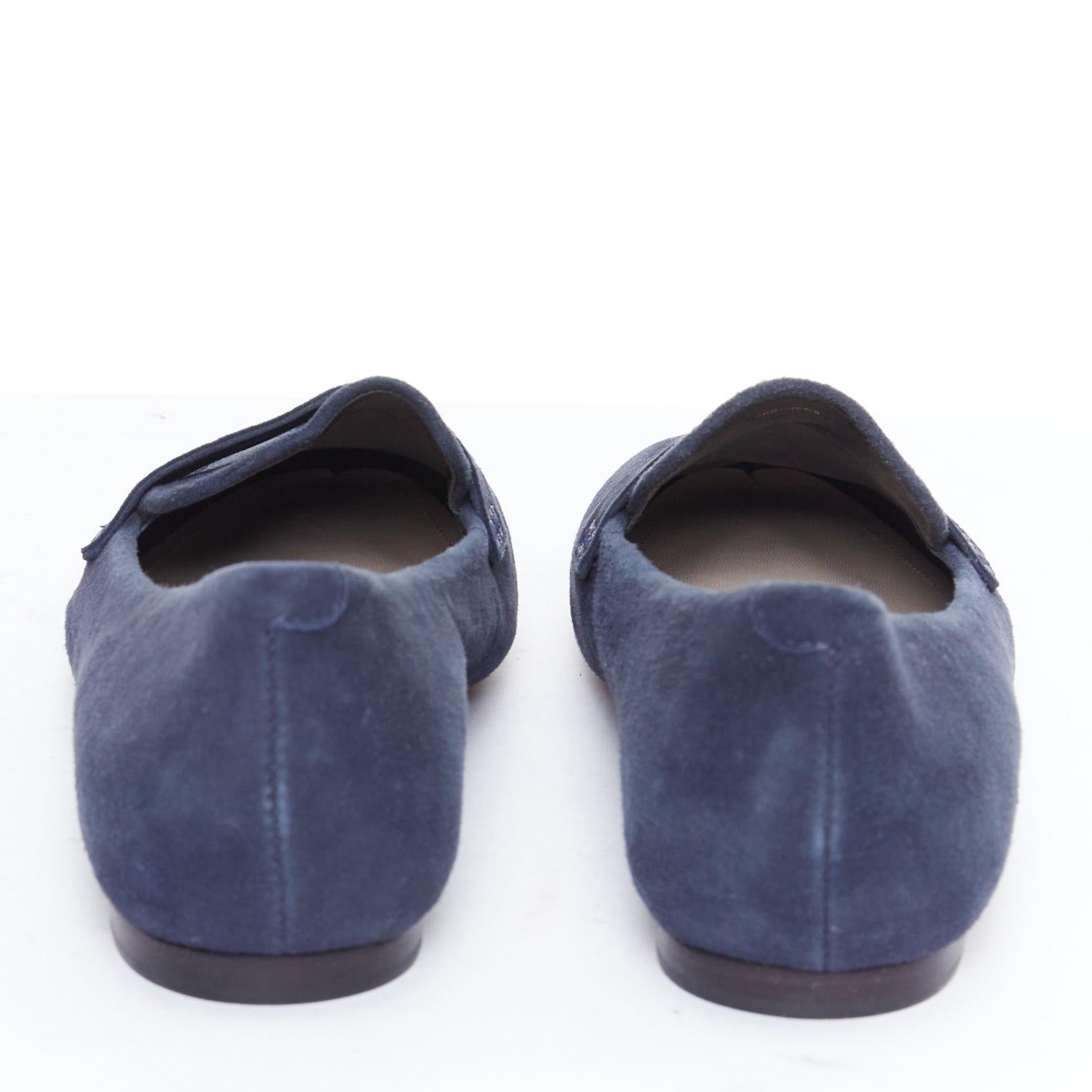 De las mujeres PORTE PAIRE mocasines minimal clásicos de ante azul marino EU36 en venta