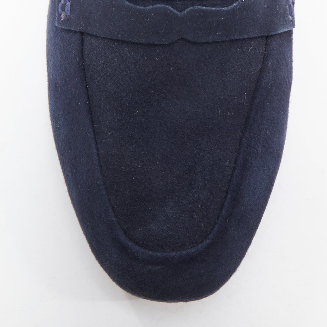 PORTE PAIRE mocasines minimal clásicos de ante azul marino EU36 en venta 1
