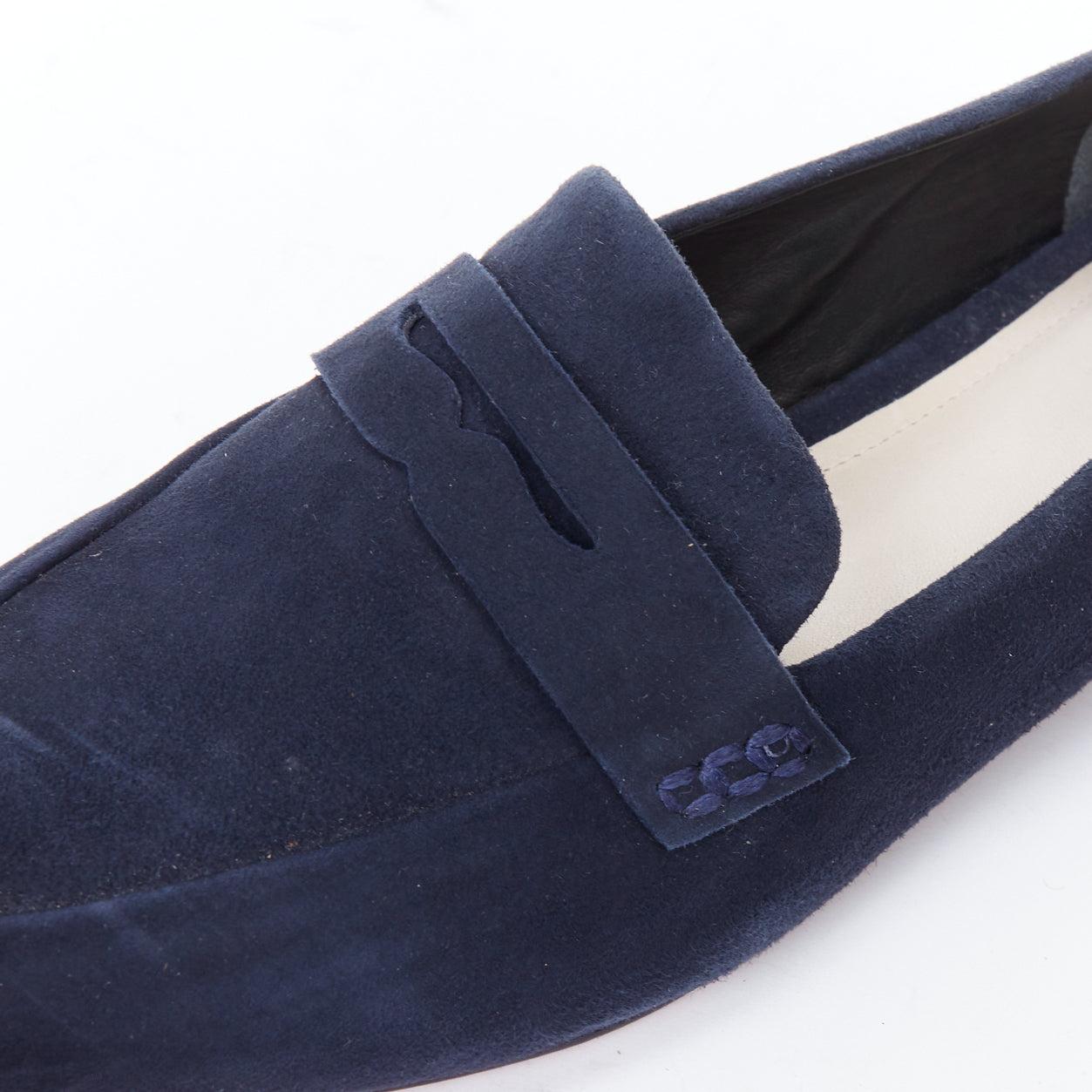 PORTE PAIRE mocasines minimal clásicos de ante azul marino EU36 en venta 2