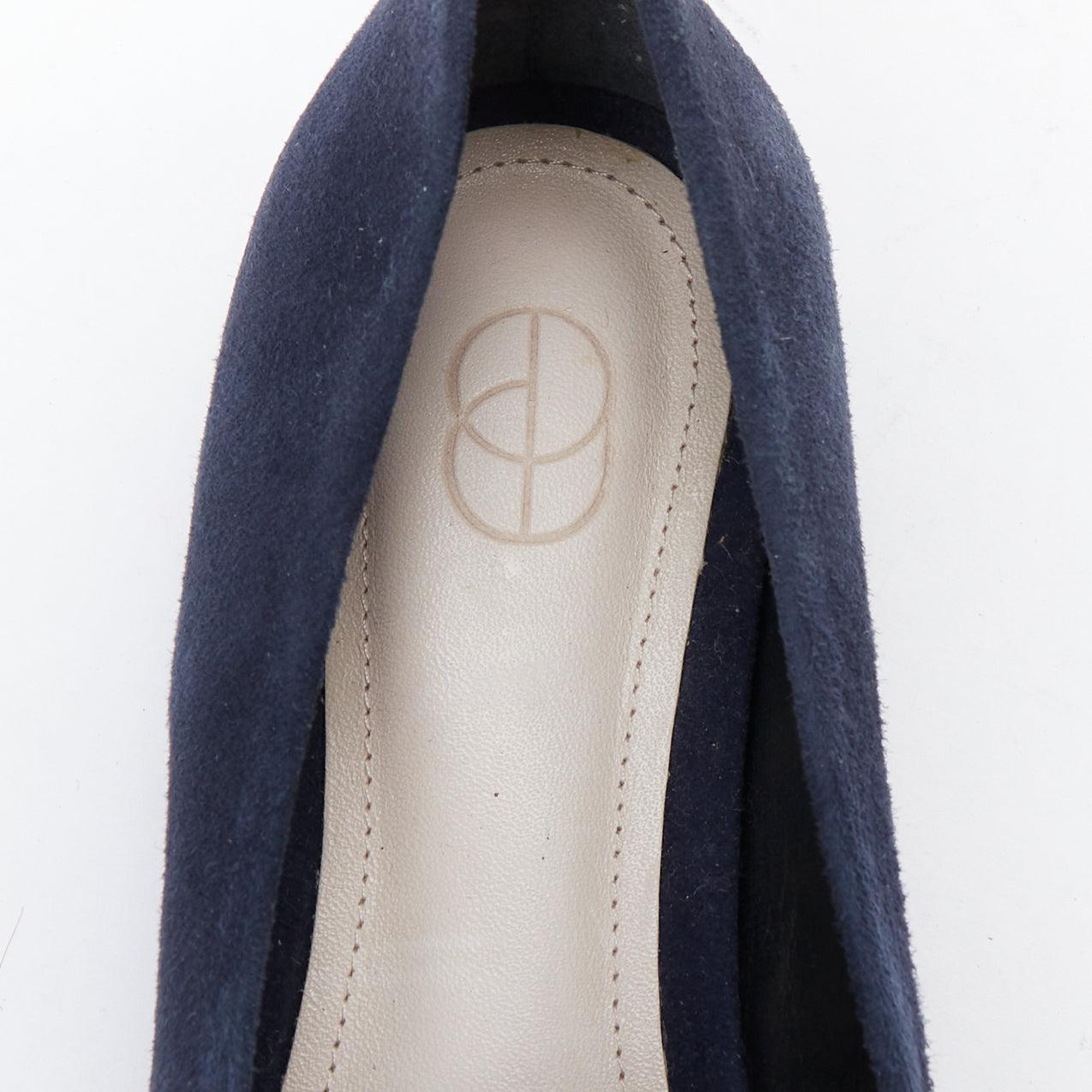 PORTE PAIRE mocasines minimal clásicos de ante azul marino EU36 en venta 4