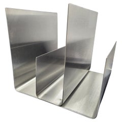 Porte Revues en aluminio brossé Francia Circa 1970
