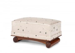 Porteneuve Mahogany and Silk Stool