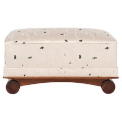 Porteneuve Mahogany and Silk Stool