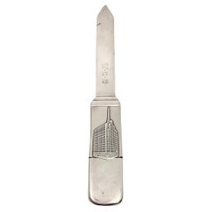 Porter Blanchard Sterling Silver Richfield Building Letter Opener w/Mono #18256