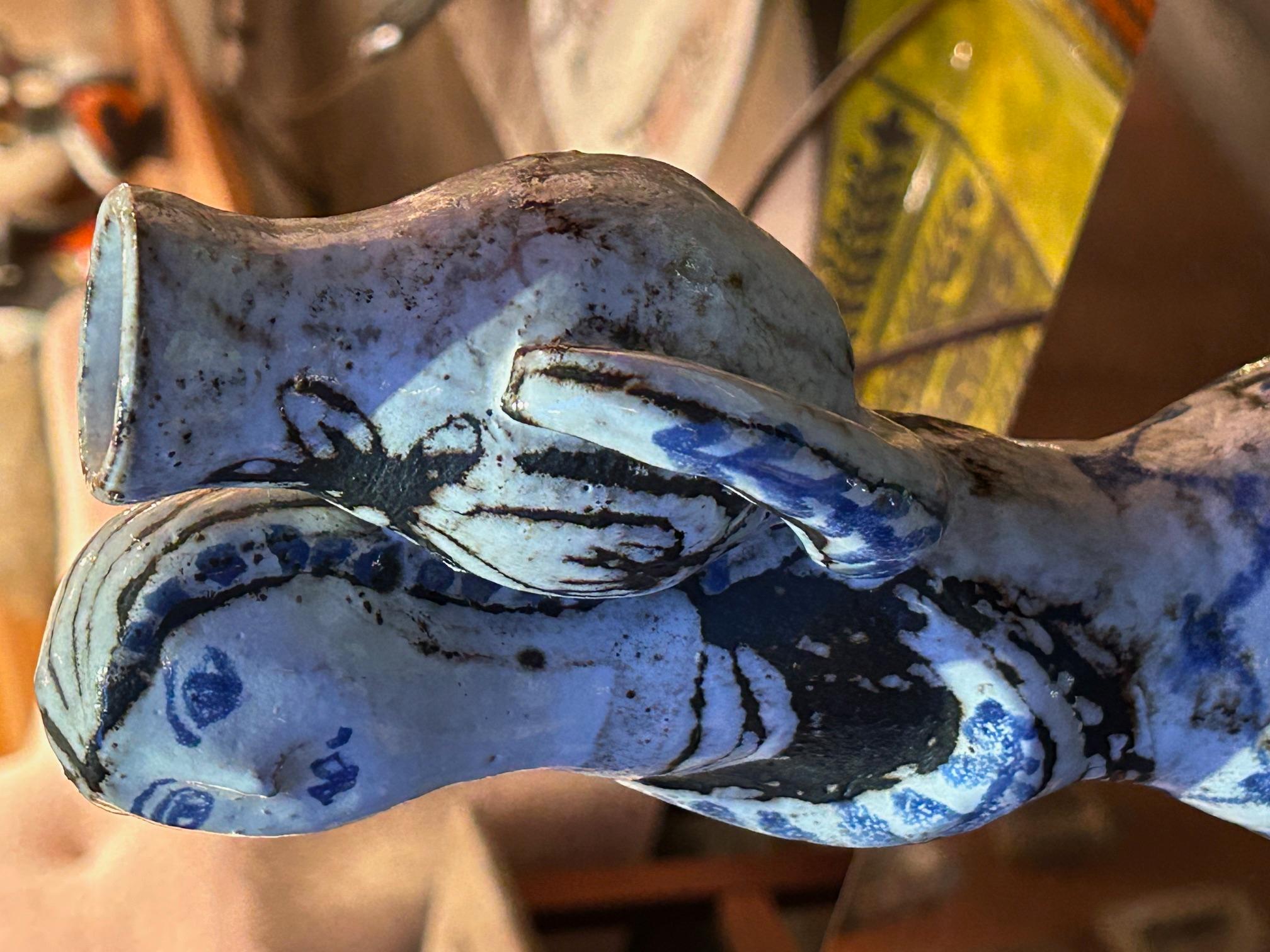 Ceramic Porteuse d'eau sculpture by Jean Derval / Vallauris, France, 1960s For Sale