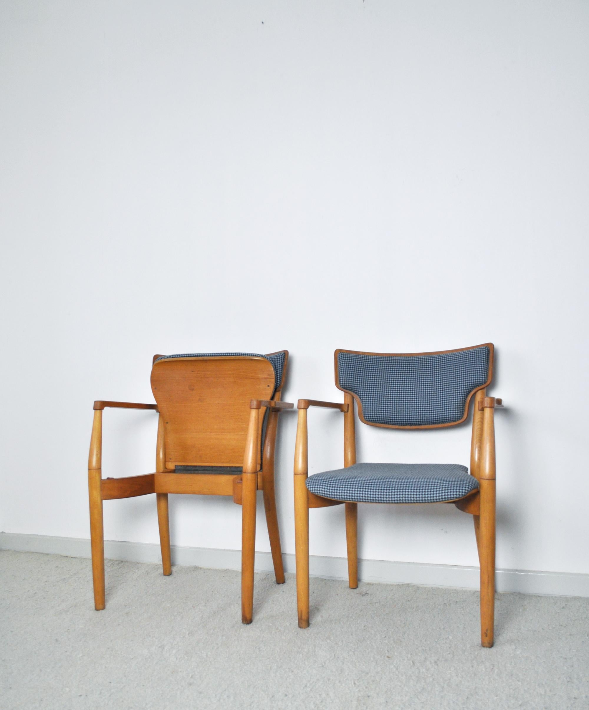 Fabric Portex Armchairs Designed by Peter Hvidt & Orla Mølgaard-Nielsen For Sale