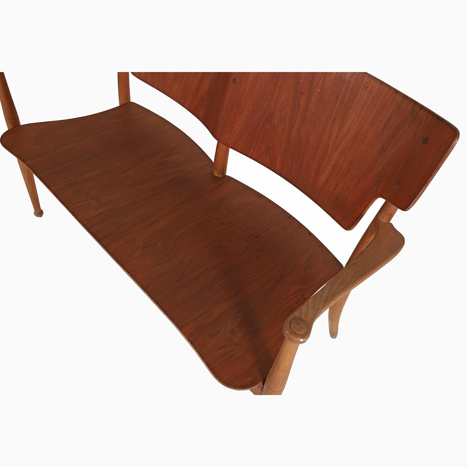 20th Century ‘Portex’ settee by Peter Hvidt & Orla Molgaard Nielsen in Teak & Beech For Sale