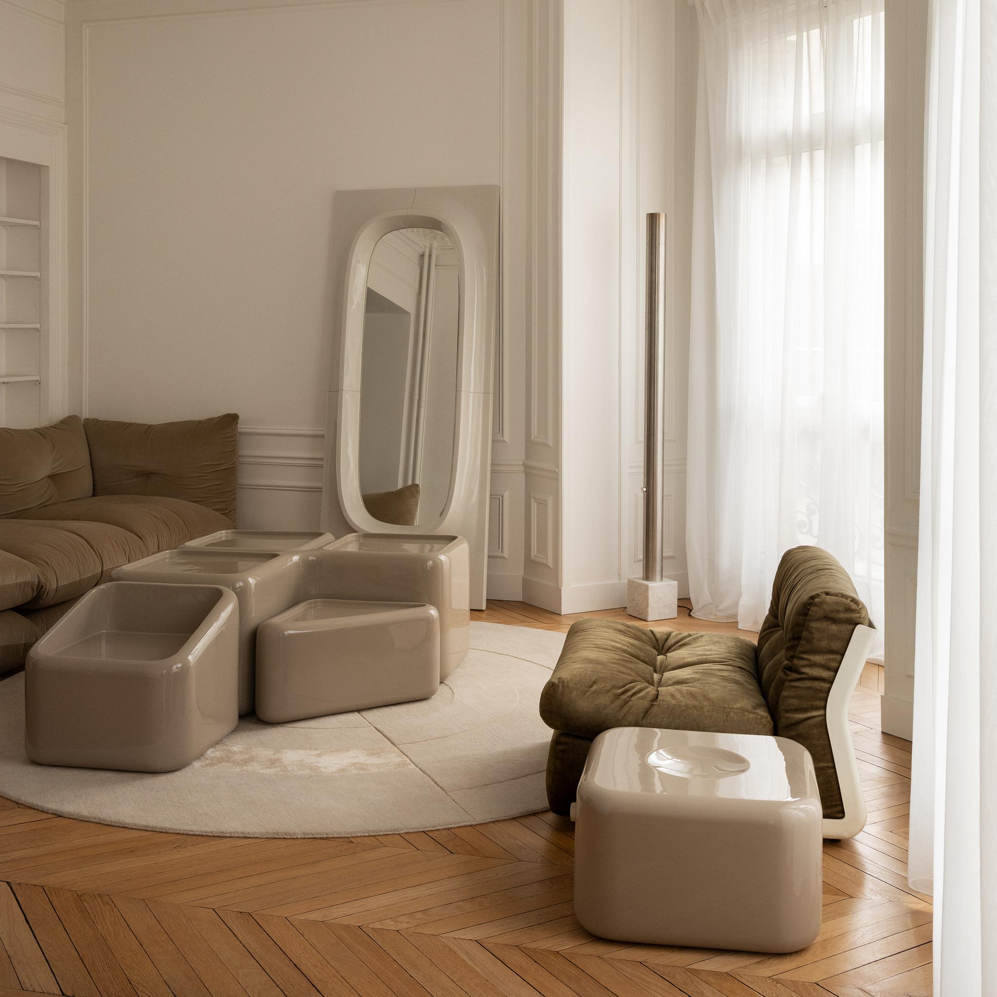 XXIe siècle et contemporain Miroir de hublot grand modèle par Willo Perron pour NO GA en vente