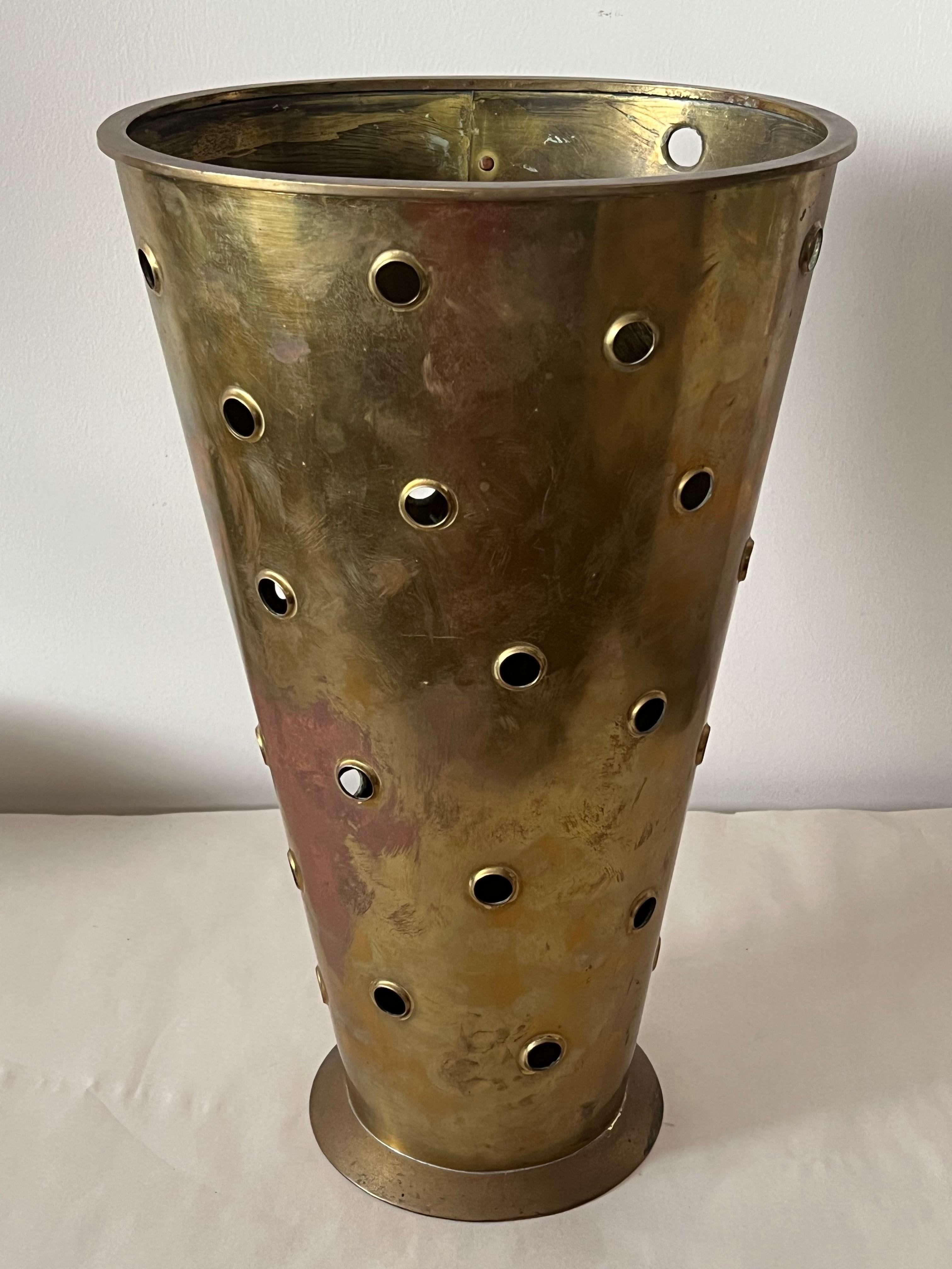 Mid-Century moderno Portaombrelli d'epoca in ottone tedesco Ca' 1960 in vendita