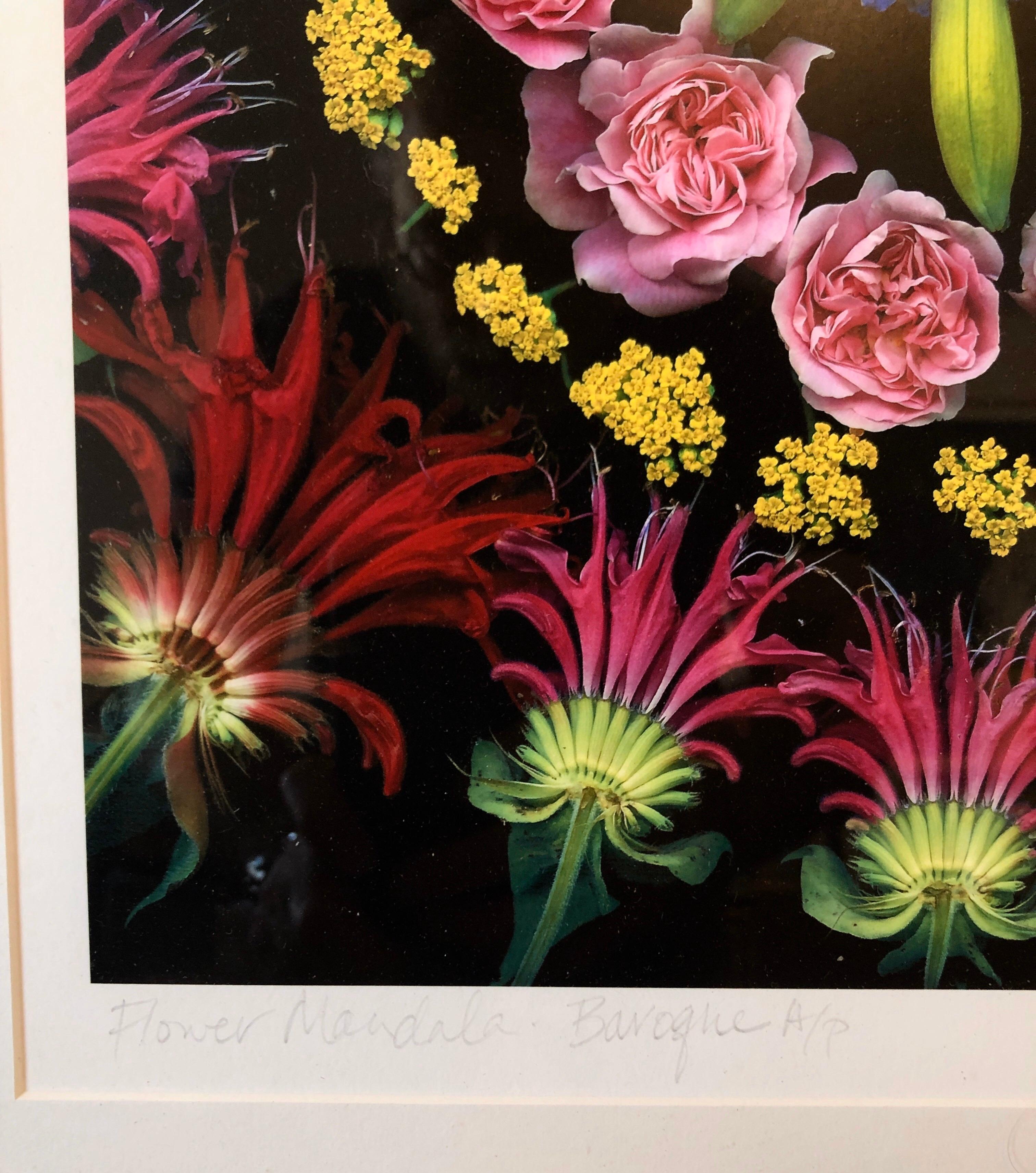 Blume Mandala Barock Foto Zeitgenössische Feministische Kunst Digitalfotografie Druck im Angebot 1