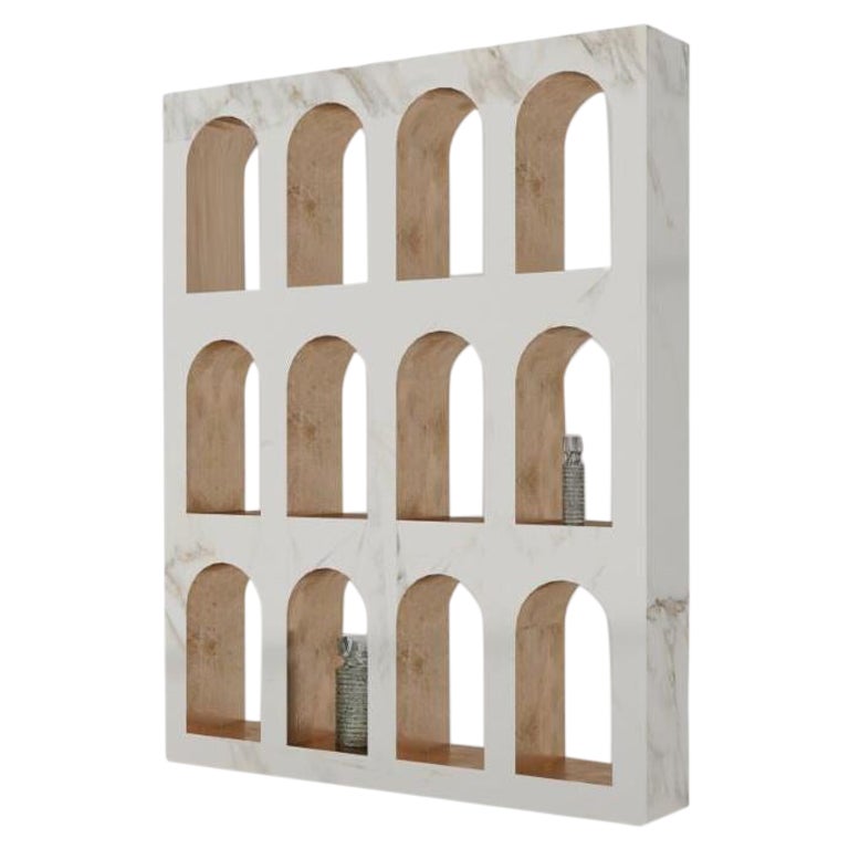 Portici Bookcase, Calacatta Gold by Sissy Daniele For Sale