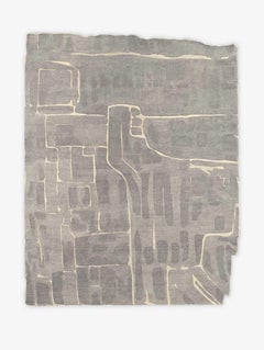 Portico Greyscale Hand-Knotted Rug by Eskayel