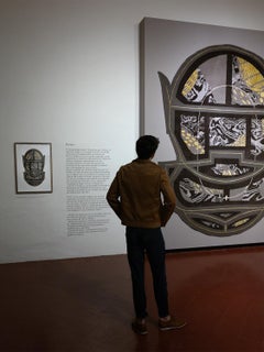 Portico Handwoven Tapestry by Seville's Todomuta Studio in Wool and Silk