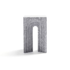 “Portico Side Table” Riuvina Marble Minimalist Side Table by Aparentment